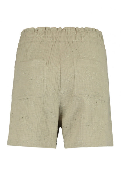 Hailys kurze Shorts El44odie mit Lochstickerei Khaki