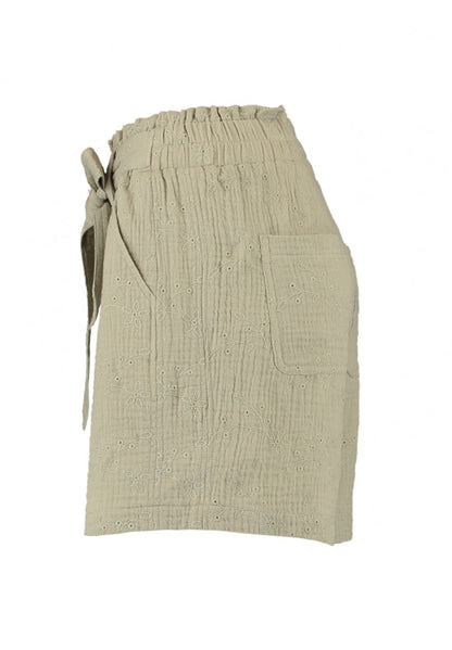 Hailys kurze Shorts El44odie mit Lochstickerei Khaki