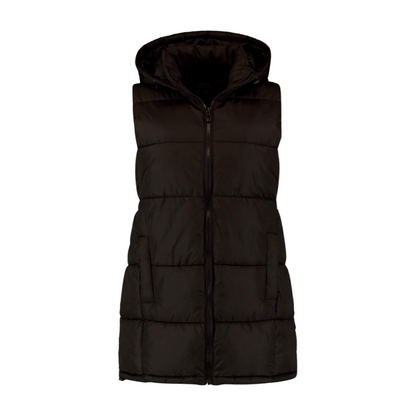 Hailys Steppweste mit Kapuze schwarz Lo44na
