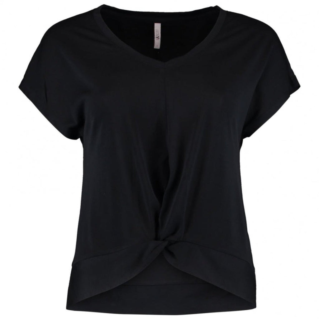 Hailys T-Shirt V- Ausschnitt Fa44bia schwarz