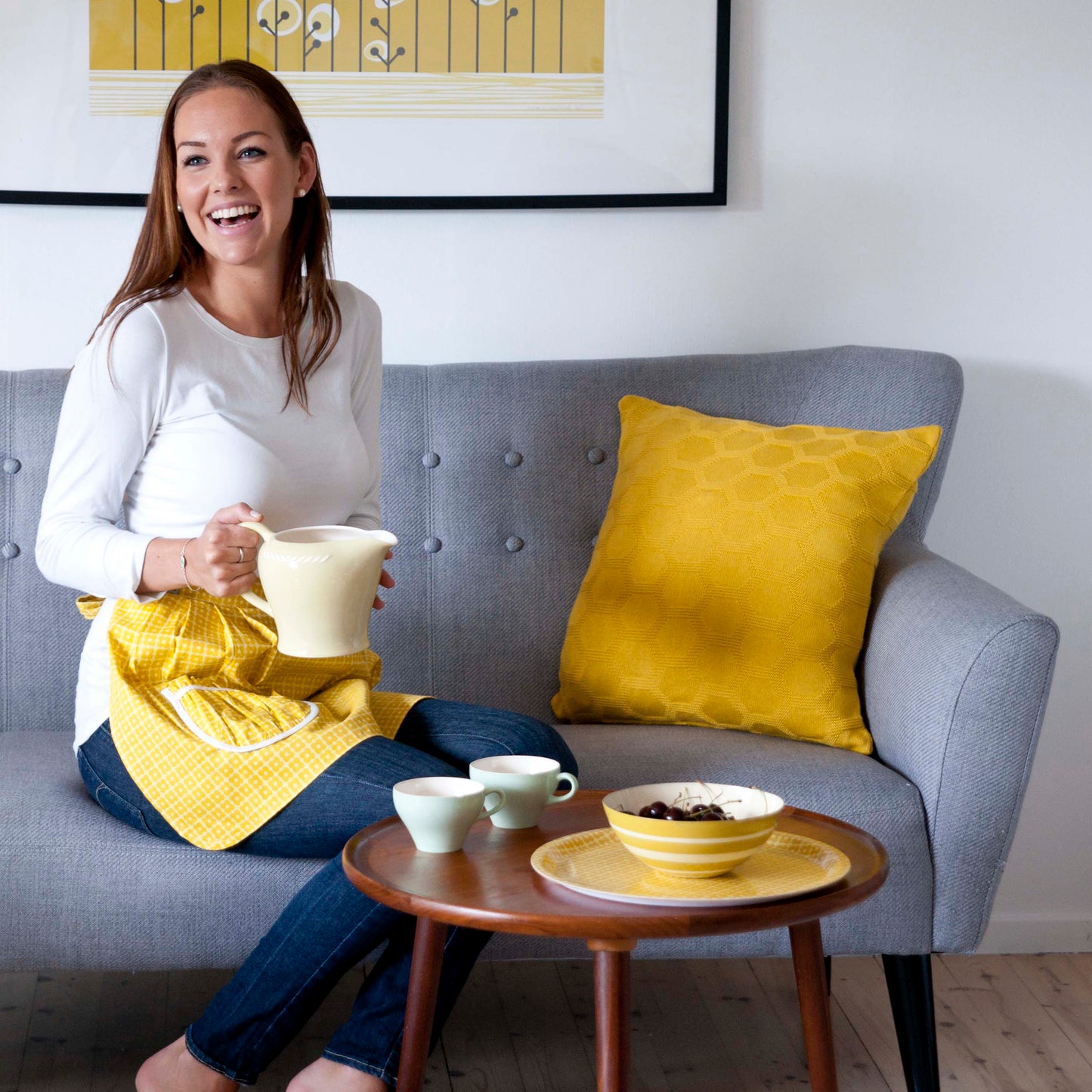 Funky Doris Kissenhülle Herdis yellow