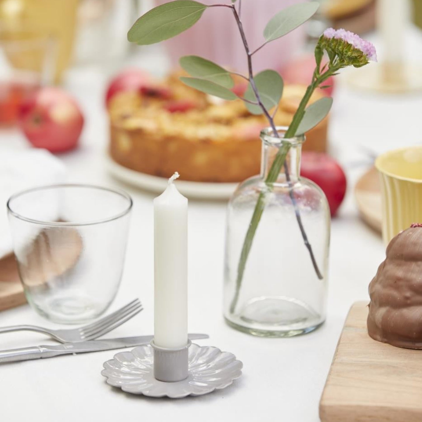 IB Laursen Kerzenhalter Blume gewellter Teller