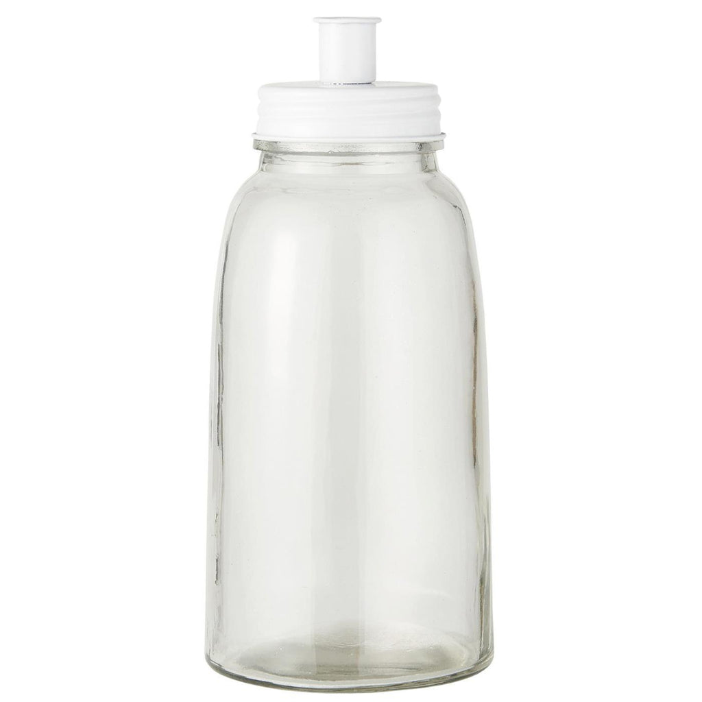 IB Laursen Kerzenhalter Flasche mit Metalldeckel weiß