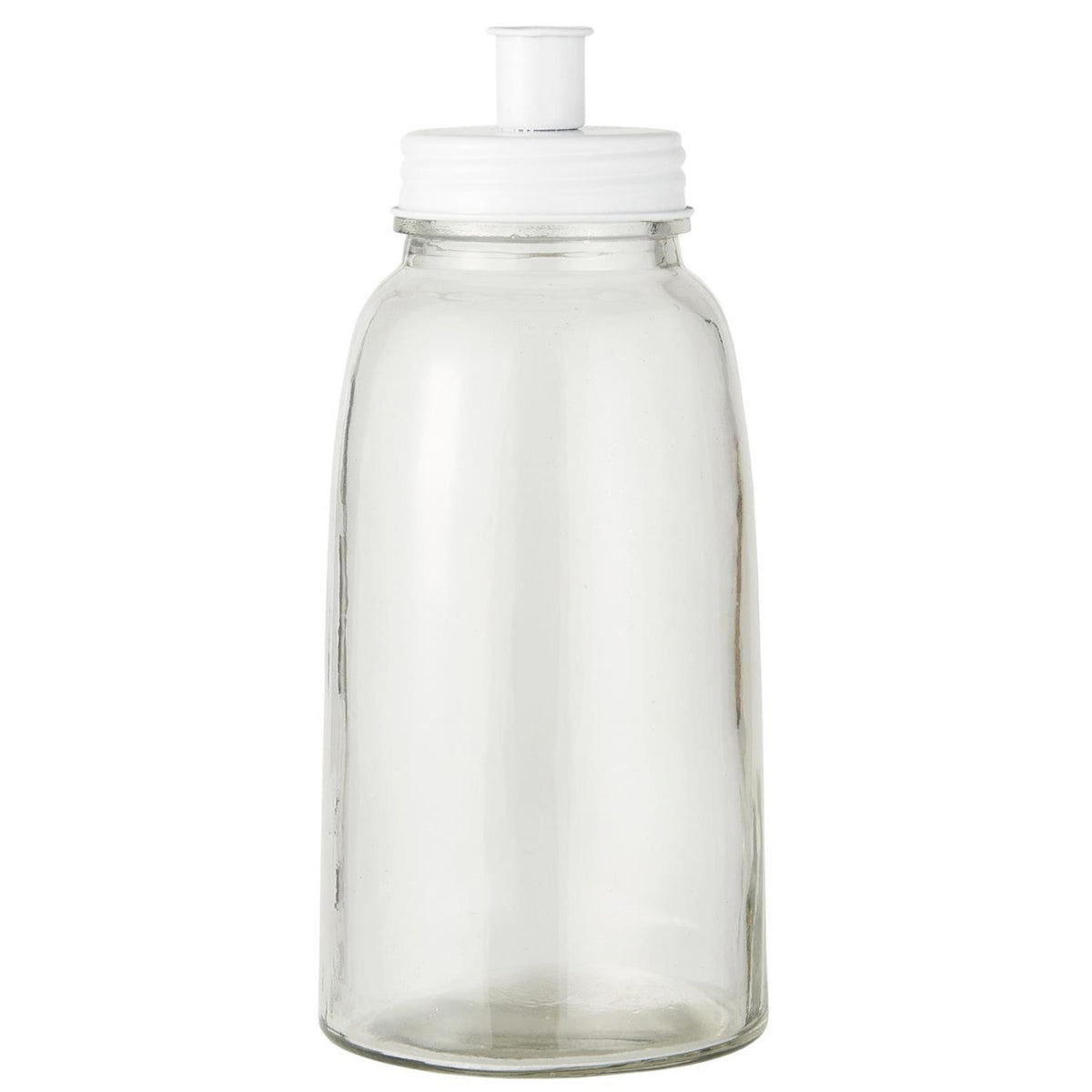 IB Laursen Kerzenhalter Flasche mit Metalldeckel weiß