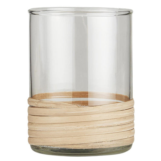 IB Laursen Kerzenhalter mit Rattan Geflecht