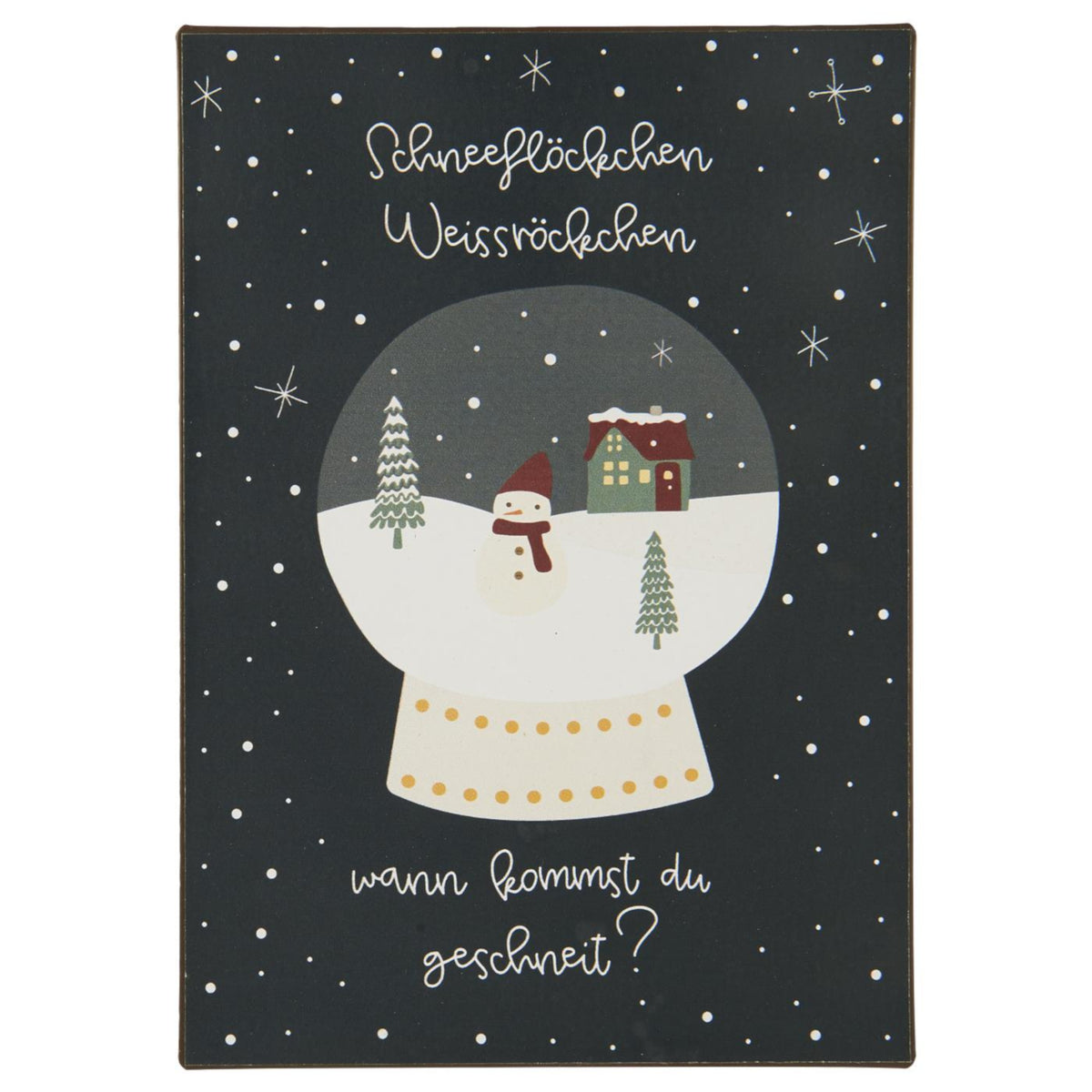 IB Laursen Metallschild Schneeflöckchen Weissröckchen