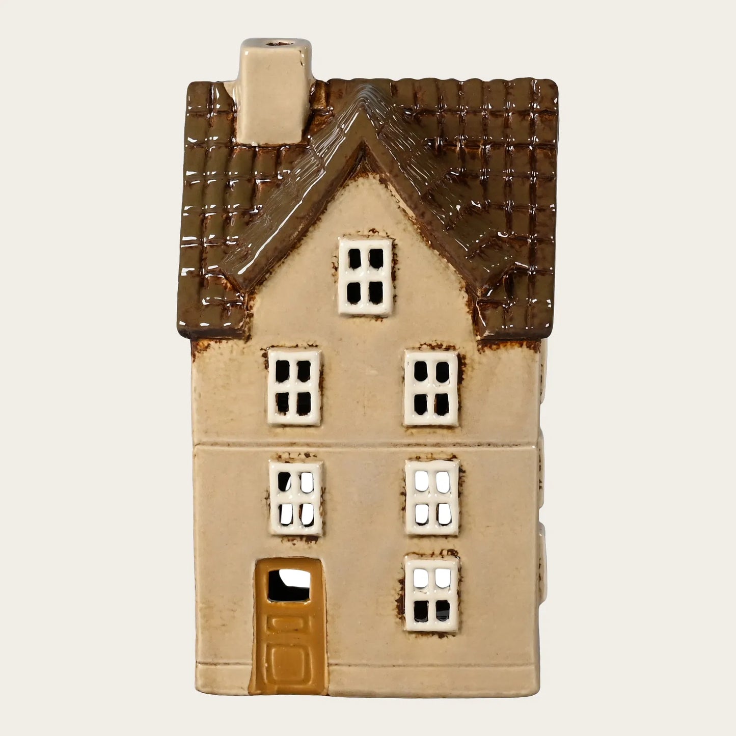 Det Gamle Apotek Keramikhaus beige braun