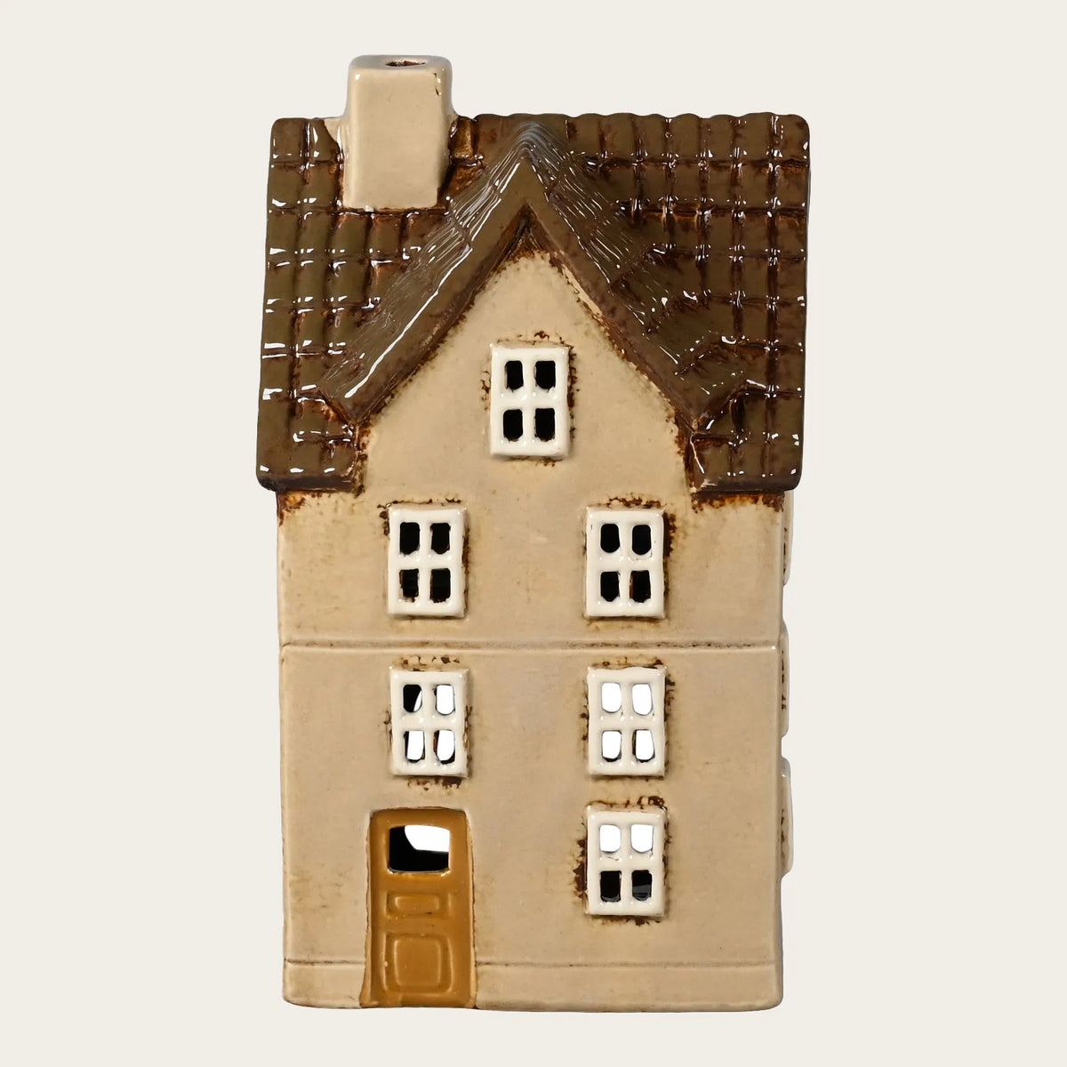 Det Gamle Apotek Keramikhaus beige braun