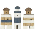 IB Laursen Holz Leuchtturm Nautico gestreift
