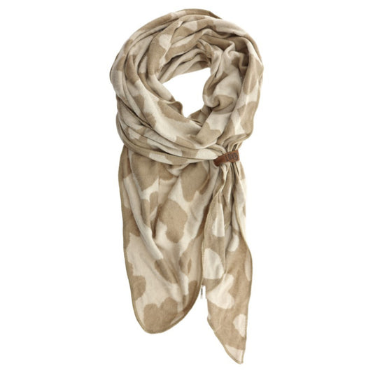 Lot83 Schal Luna Beige mit Herzprint