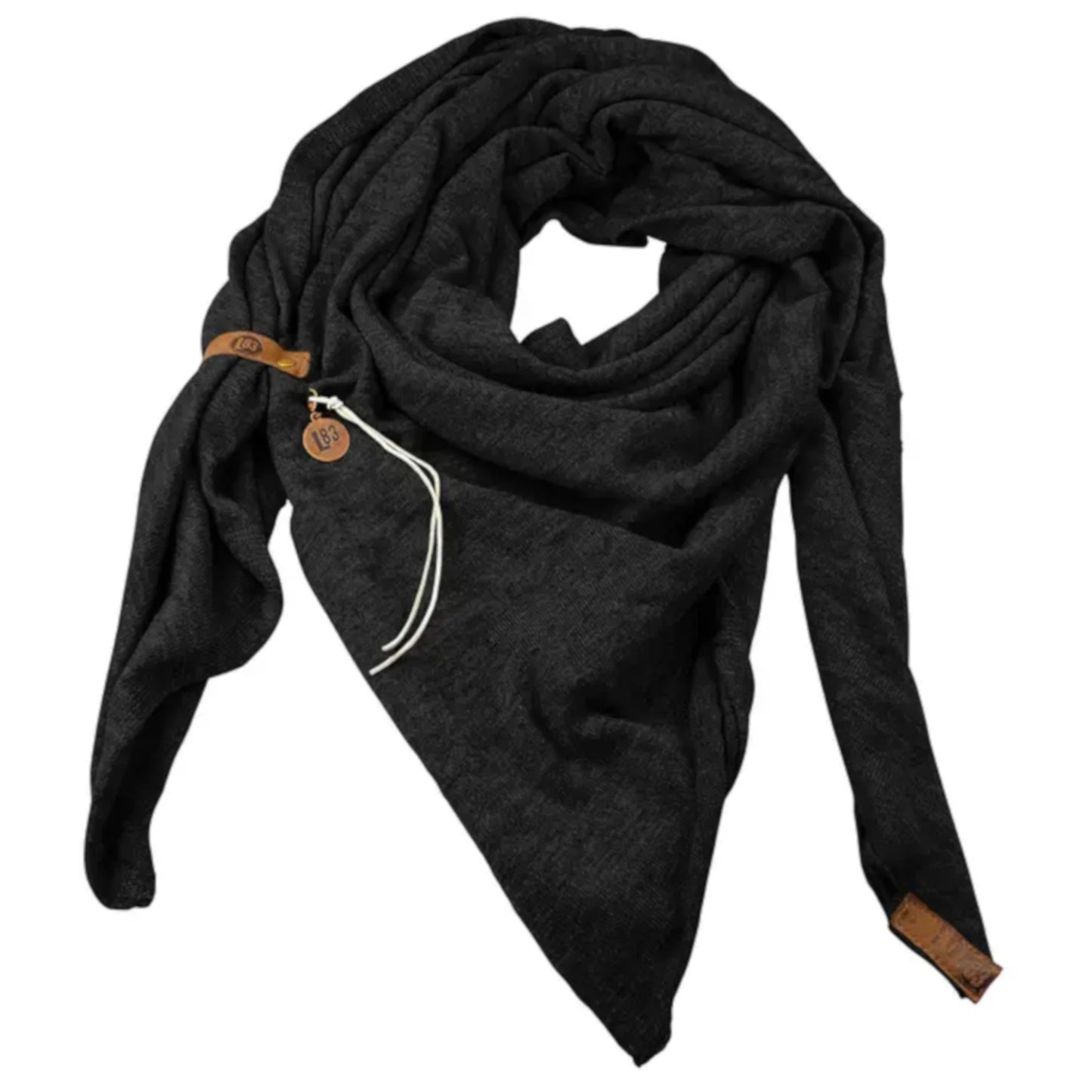 Lot83 Dreieckiger Strickschal Fien Schwarz