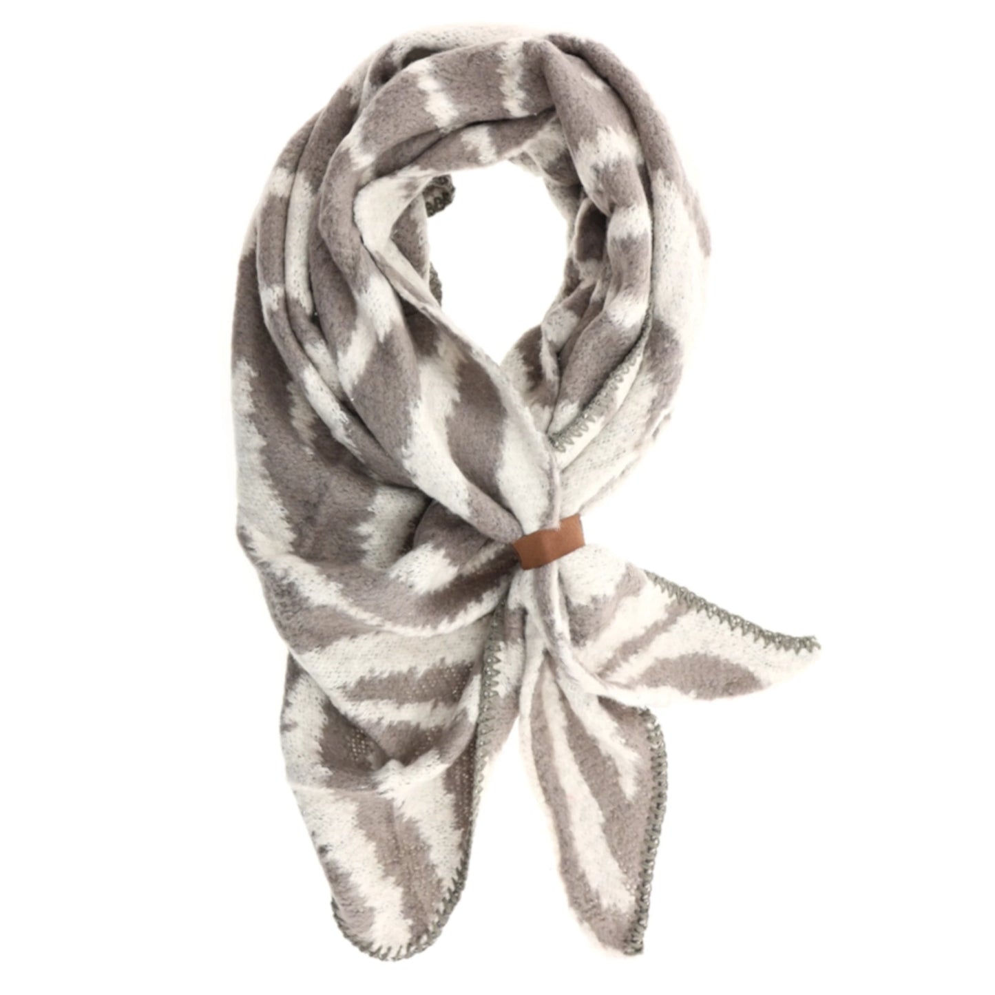 Lot83 Schal Nina Zebra grau