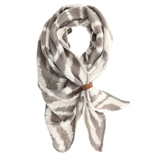 Lot83 Schal Nina Zebra grau