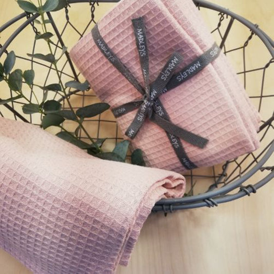 Madleys Wabenstruktur Geschirrtuch rose smoke