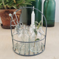 Madleys runder Flaschenhalter mit 7 mini Vasen