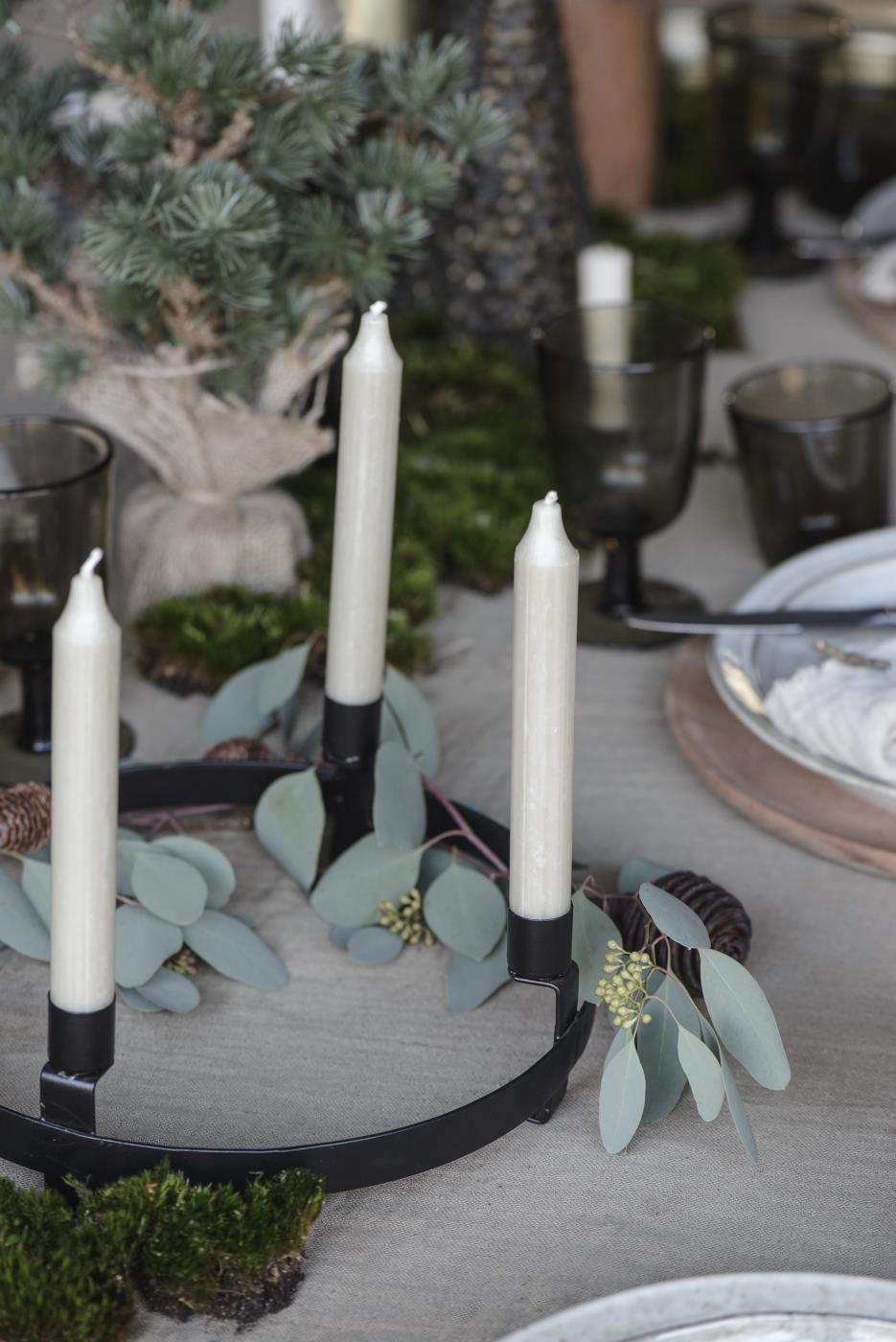 IB Laursen Kerzenring Advent Schwarz Metall