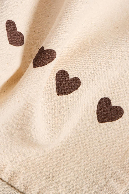 IB Laursen Geschirrtuch Johanne braune Herzen