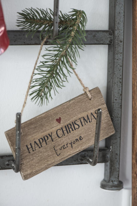 IB Laursen Holzschild Happy Christmas Everyone
