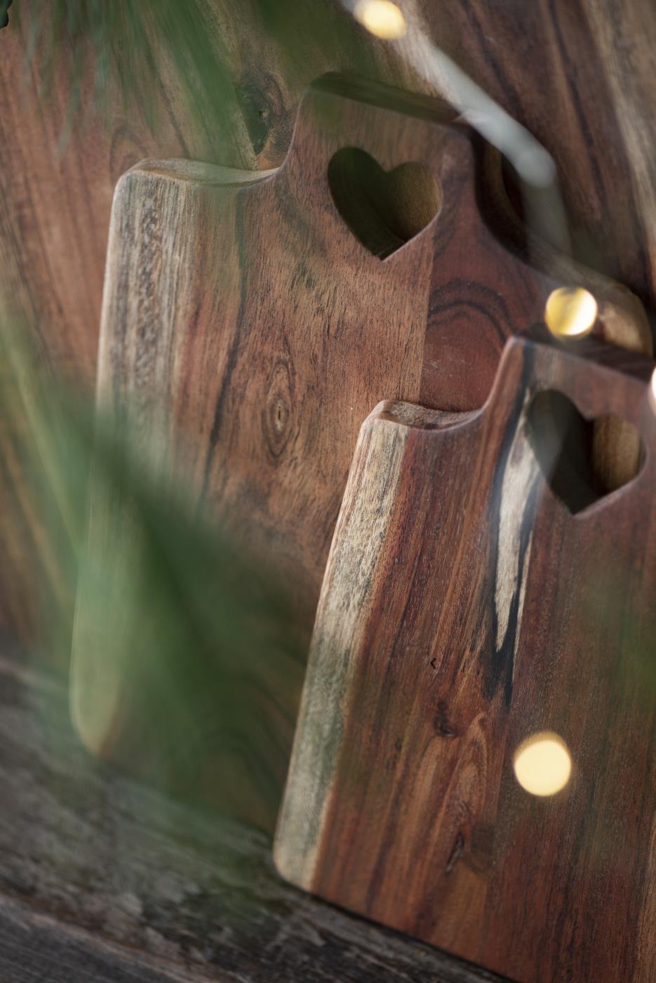 IB Laursen Unika Schneidbrett mit Herzloch Akazienholz