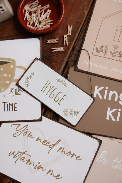 IB Laursen Metallschild Hygge grün weiß