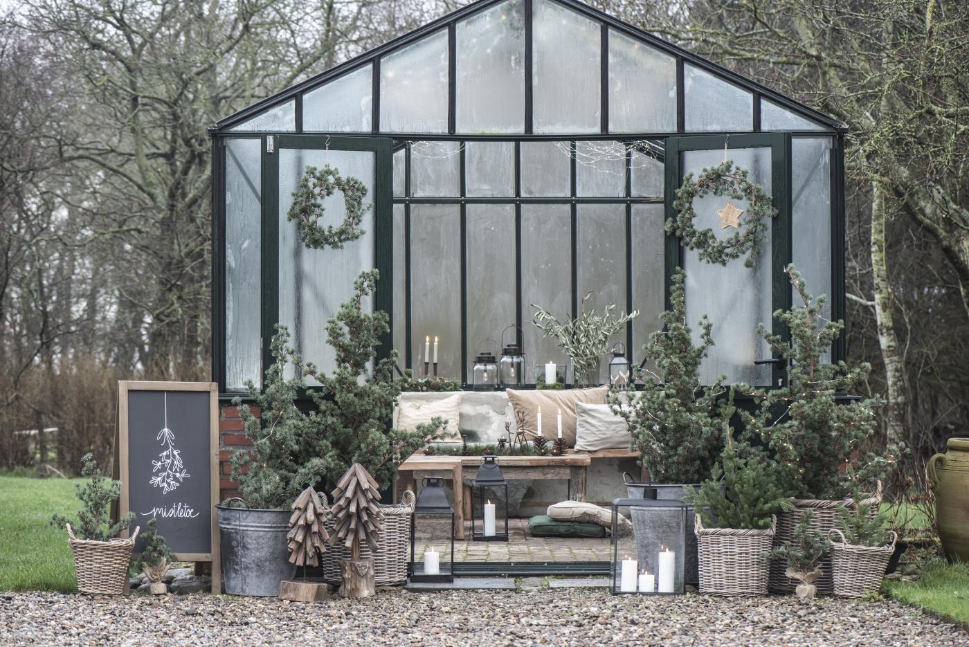 IB Laursen Kranz unecht aus Zedernzweige 40 cm Ø