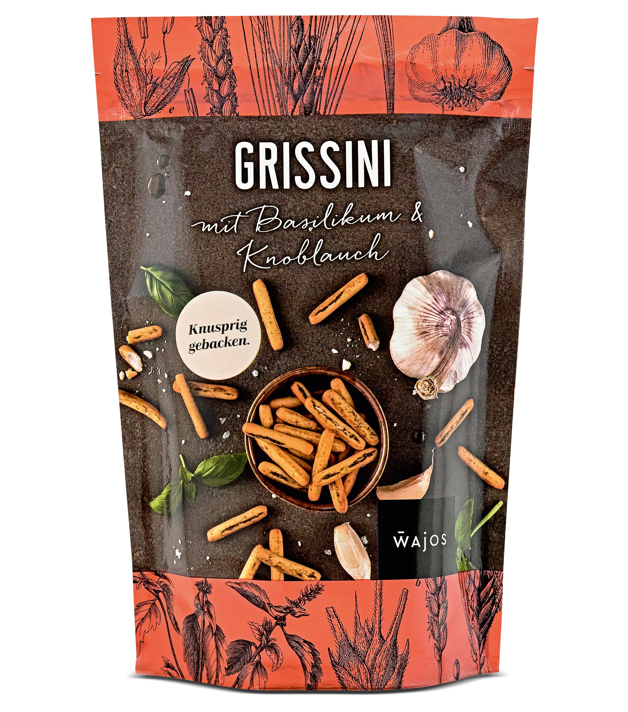 Wajos Grissini mit Basilikum & Knoblauch 75g