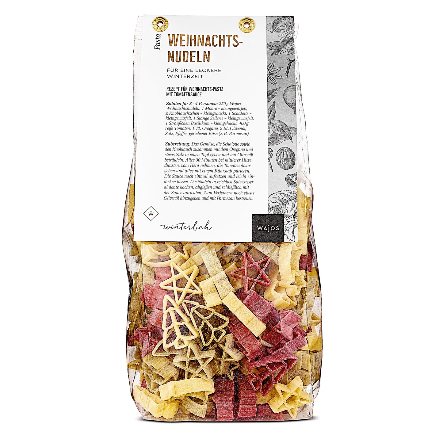 Wajos Weihnachts-Nudeln aus Hartweizen 250 g