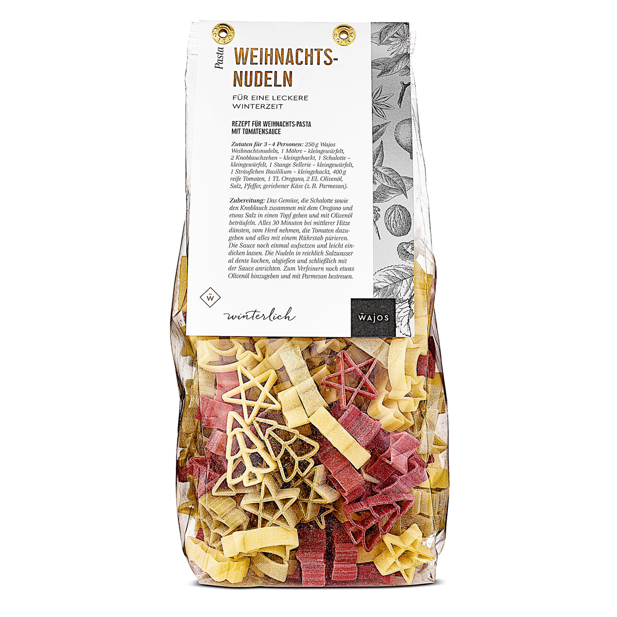 Wajos Weihnachts-Nudeln aus Hartweizen 250 g