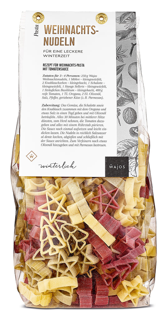 Wajos Weihnachts-Nudeln aus Hartweizen 250 g