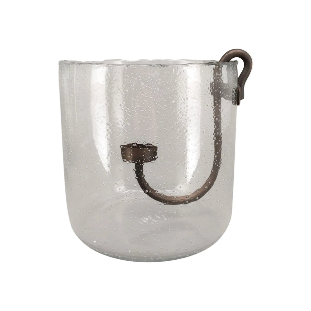 Windlicht mit Kerzenhalter Verre Glas & Metall
