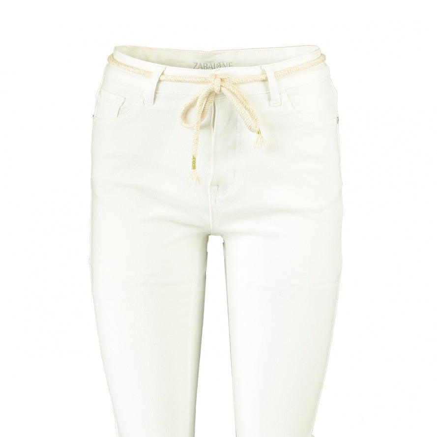 Zabaione Capri Hose Ri44vka creme weiß