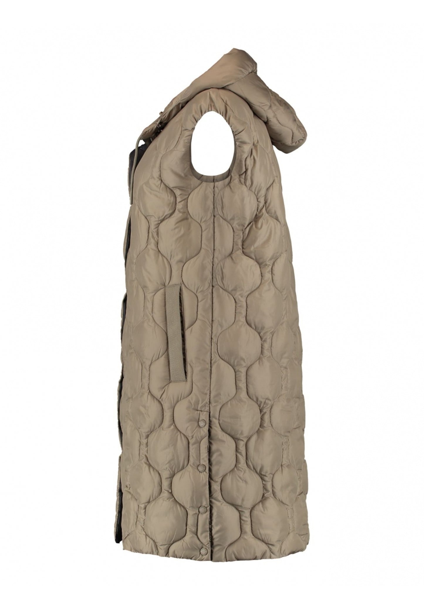 Zabaione lange Steppweste Is44adora light Khaki