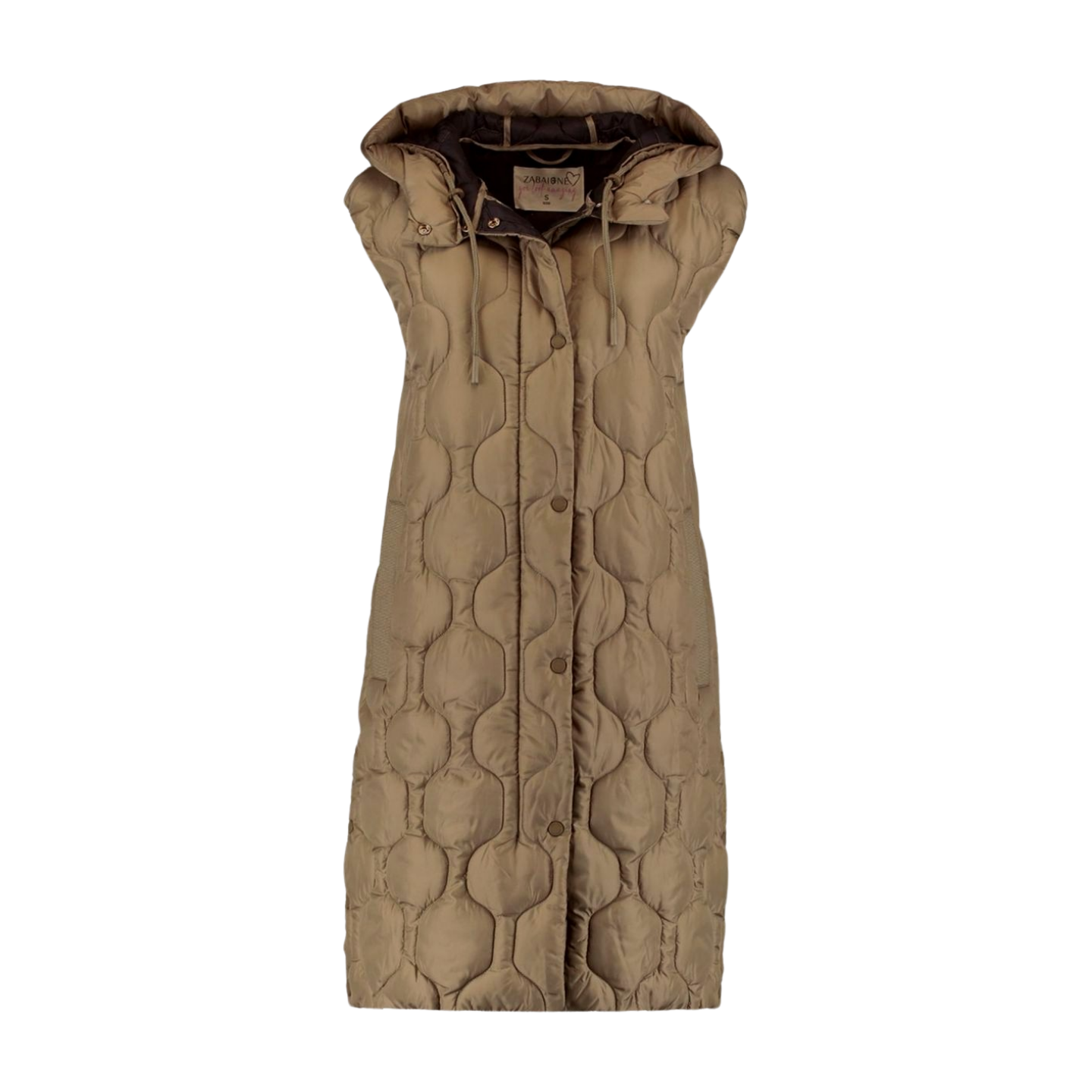 Zabaione lange Steppweste Is44adora light Khaki