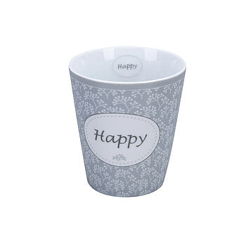 Krasilnikoff Becher Happy grau