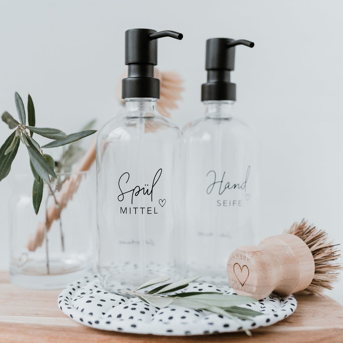 Eulenschnitt Seifenspender Spülmittel transparent