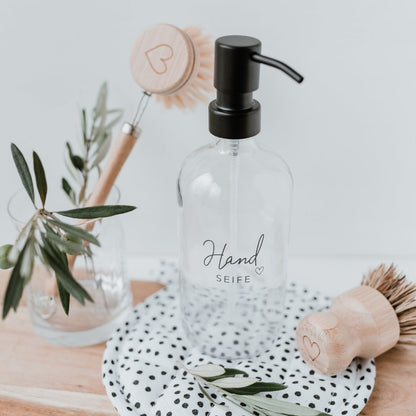 Eulenschnitt Seifenspender Handseife & Herz transparent